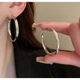 Сережки - кільця "Конго", 2 кольори, 4х4,2 см - зображення 6