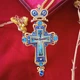 Наградный крест для батюшки с синими камнями 15cm - изображение 2