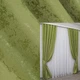 Комплект готовых штор VR-Textil Жаккард Мрамор Al1 № 441ш Оливковый 150х290 см 2 шт (30-181) - изображение 1