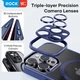 Чехол для iPhone 15 Pro Max c Magsafe Rock Guard Touch Series матовый с закрытой камерой Blue - изображение 4