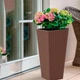 Горшок для цветов Form-Plastic Ротанг Slim Квадро-40 коричневый (3910-068) - изображение 2
