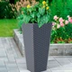 Горшок для цветов Form-Plastic Ротанг Slim Квадро-30 антрацит (3890-014) - изображение 2