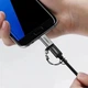 Адаптер UGREEN US282 для мобильных телефонов Micro USB to Type-C шнурок, адаптер-конвертер USB Type-C для Xiaomi, Redmi, Oppo, Vivo Grey (50590) - изображение 5