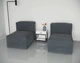 Диван-крісло модульний Tobi Sho Вальде велюр Florida Grey нерозкладний, 1600х1100х700 мм - зображення 3