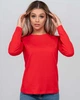 Лонгслив женский JHK, Lady Comfort, красный, размер XXL, футболка с длинными рукавами, хлопок, круглый вырез - изображение 1