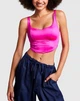 Корсетний топ SATIN LIGHTLY LINED CORSET TOP PINK BERRY Рожевий L - зображення 2