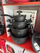 Набір каструль із гранітним антипригарним покриттям Top Kitchen TK-00100, набір посуду 10 предметів чорний - зображення 3