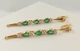 Серьги из красного золота 585 пробы с бриллиантами и изумрудами 37309070 - изображение 4