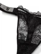 Трусики Victoria's Secret стрінги зі стразами чорні кружевні M - зображення 2