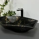 Умивальник (раковина) VBI VENEZIA MARBLE BLACK MATT накладний - изображение 4