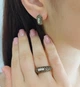 Серьги из желтого золота 585 пробы с бриллиантами и раухтопазом с133-0296 - изображение 5
