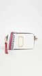 Кожаная сумка Marc Jacobs The Snapshot New Coconut Multi бело-красная - изображение 3
