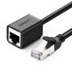 Патч-корд UGREEN NW112 RJ-45 Cat6 F/UTP Male/Female 1000Mbps 0.5m Black (11278) - изображение 2