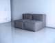 Диван-крісло модульний Tobi Sho Вальде велюр Magic Grey нерозкладний, 1600х1100х700 мм - зображення 1