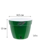 Горшок с автополивом Santino ASTI 1,4 л зеленое золото-белый (AST14GG/WHT) - изображение 2