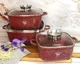Набор кастрюль Top Kitchen из 6 предметов ( TK-00025 ) , набор посуды красный - изображение 4