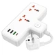 Сітковий підовжувач HOCO AC12A Reise 2-position expansion socket (PD30W/1C3A) White (6942007607100 ) - зображення 4