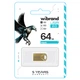 Флеш-накопитель Wibrand USB 2.0 Hawk 64Gb Gold - изображение 2