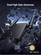 Адаптер WiFi 5G 2.4G двухдиапазонный UGREEN CM495 AX1800 WiFi 6 настольный с двумя антеннами высокий коэффициент усиления 5 дБ и кабелем питания USB micro-B 1 м Black (25226) - изображение 4