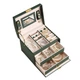 Шкатулка Casegrace SP-01111 Green 17*12*12,5 см для украшений и ювелирных изделий трехуровневая с зеркалом - изображение 1