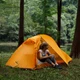 Легкая одноместная палатка с футпринтом Naturehike Cycling 1 NH18A095-D, 210T, оранжевая - изображение 4