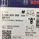 Колодки передні комплект BOSCH 0 986 424 366 OPEL FRONTERA 2.0-3.5 91-> - зображення 2