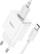 Зарядний пристрій Hoco C106A 10.5W порт 1xUSB + кабель USB-TypeC White (36681) - зображення 1