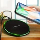 Бездротовий зарядний пристрій Qi Fast Charger 15W з функцією швидкої зарядки для iPhone та Android Black - зображення 8