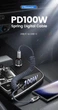 Кабель Toocki Type C - Type C PD 100W (20V/5A) LED-дисплей Швидка зарядка Передача даних для ноутбуків смартфонів планшетів Довжина 1,8м Grey (741196779673) - зображення 4