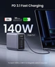 Зарядное устройство UGREEN CD333 Nex 1U + 4C 300W GaN адаптер питания серый - изображение 6