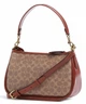Сумка женская Coach Cary Schultertasche Canvas, glattes Leder beige/braun - изображение 2