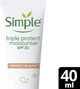Увлажняющий крем SIMPLE Protect & Glow тройной защиты с SPF 30 40 мл (8717163866900) - изображение 4