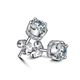 Женские серебряные серьги-гвоздики с камнями (DW6507) - изображение 3