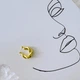Модные позолоченные женские серьги-кольца с узором спиралью 14K на каждый день (DW4019) - изображение 2