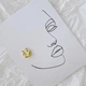 Модные позолоченные женские серьги-кольца с узором спиралью 14K на каждый день (DW4019) - изображение 4
