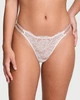 Трусики Victoria's Secret Double Shine Strap Lace Thong Panty белые размер XS - изображение 2