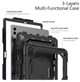 Чохол Carbon Armor Cover Tablet на Samsung Galaxy Tab S10 Plus (12.4") / захисний чохол для планшета з ремінцем в комплекті / (чорний) - зображення 2