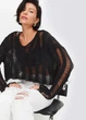 Вязанный oversize свитер кроп One size черный - изображение 5