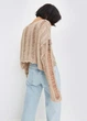 Вязанный oversize свитер кроп One size бежевый - изображение 2