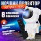 Нічник - проектор зоряного неба Космонавт з пультоми керування та 8 режимів роботи. Колір: білий - зображення 5