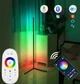 Підлогова RGB лампа кутова , LED торшер 1,5 м нічник RGB-підсвітка два типи керування з телефону та сенсорний пульт - зображення 1