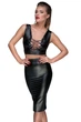 Спідниця-олівець зі шнурівкою Noir Handmade F152 Powerwetlook pencil skirt, L, з мокрим ефектом - зображення 3