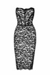 Сукня Noir Handmade F301 Catalyst, 3XL, black, міді, мереживо, відкриті плечі, шнурівка на спині - зображення 5