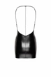 Платье Noir Handmade F307 Mirage, M, black, мини, под латекс, открытая спина, декор из стразов - изображение 5
