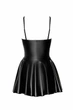 Платье Noir Handmade F308 Dreamer, S, мини, под латекс, открытые плечи, юбка клеш, молния спереди - изображение 6