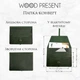 Папка для документів з натуральної шкіри А4, Green, WoodPresent - зображення 3