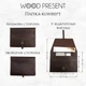 Папка для документов с натуральной кожи А4, Dark Brown, WoodPresent - изображение 3
