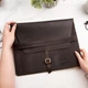 Именная кожаная папка для документов на подарок, Dark Brown, WoodPresent - изображение 1