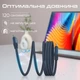 Кабель Promate Springy USB-C to USB-C 60W Power Delivery 1.2 м Blue (springy.blue) - изображение 7