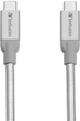 Kabel Verbatim USB Type-C - USB Type-C 0.3 m Silver (0023942488675) - obraz 1